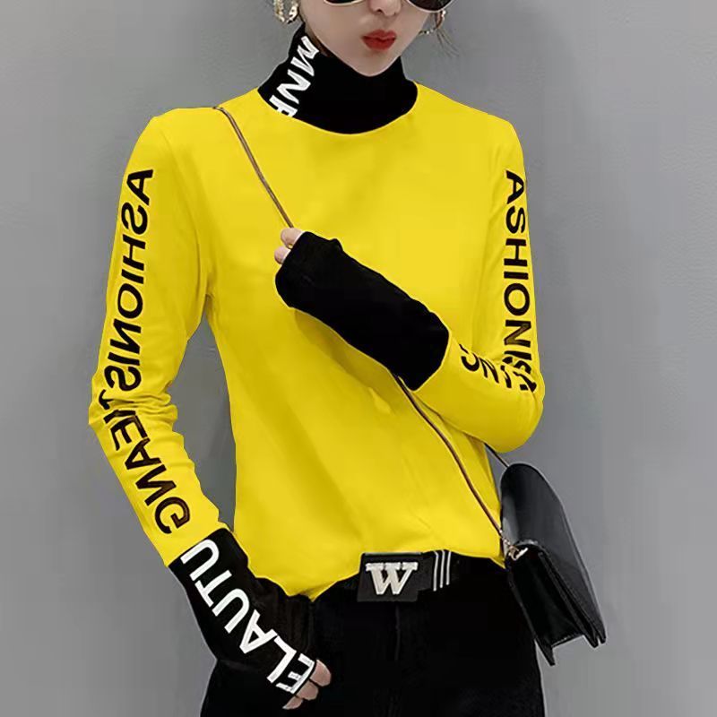 Winter Clothing Offer - Clothing Warm Tee Yellow Top For