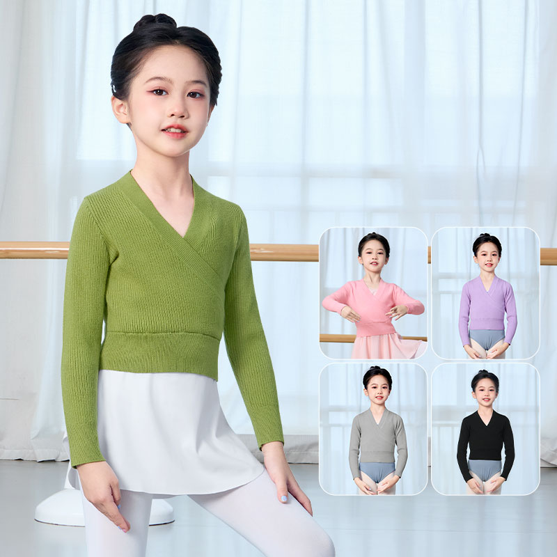Winter Clothing For Kids - Girls Ballet Sweater Kids Dance Wrap