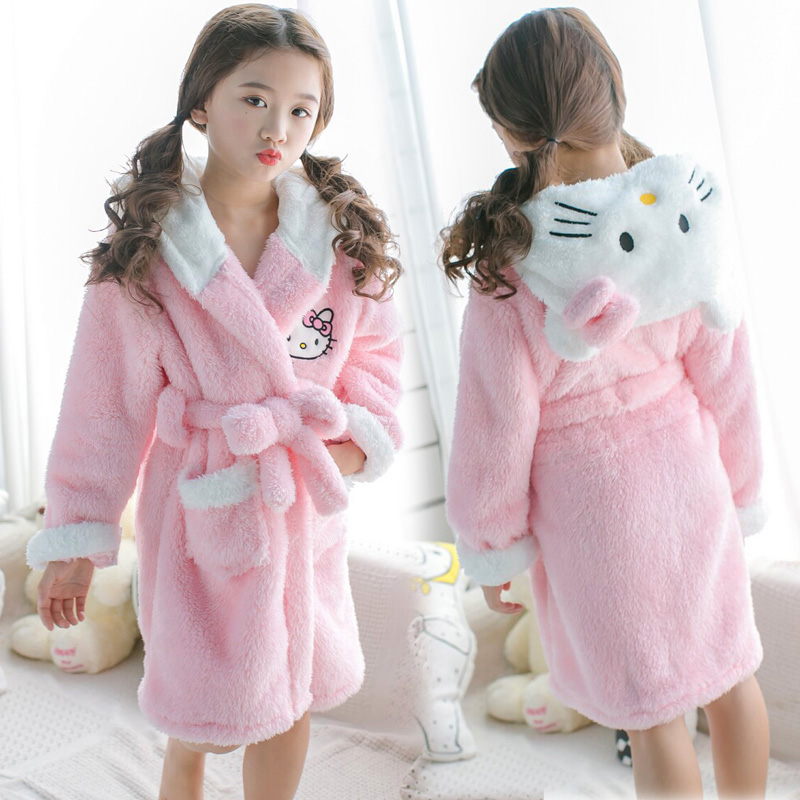 Winter Clothing 1 Year Old - Hello Kitty Miniso Coral fleece nightgown