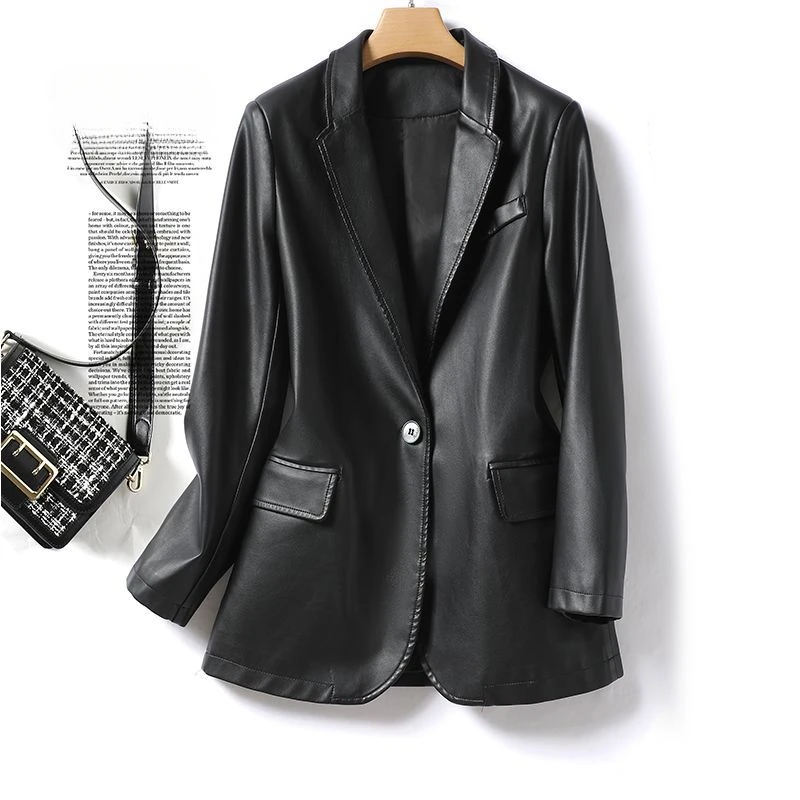 Winter Clothing Trends - Women's Clothing Spring Autumn New Leather