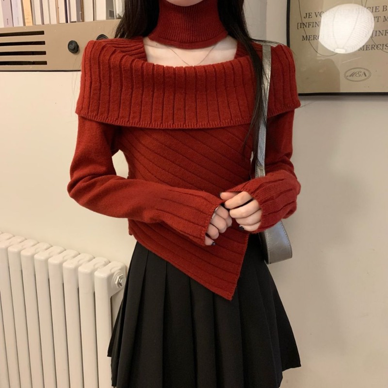 Winter Clothing Offer - Cropped Female Pullover Christmas Youthful Wear