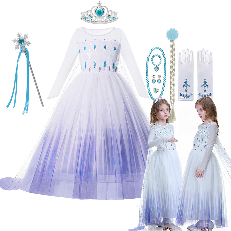 Winter Clothing For Kids - 2025 Elsa Carnival Cosplay Costume for