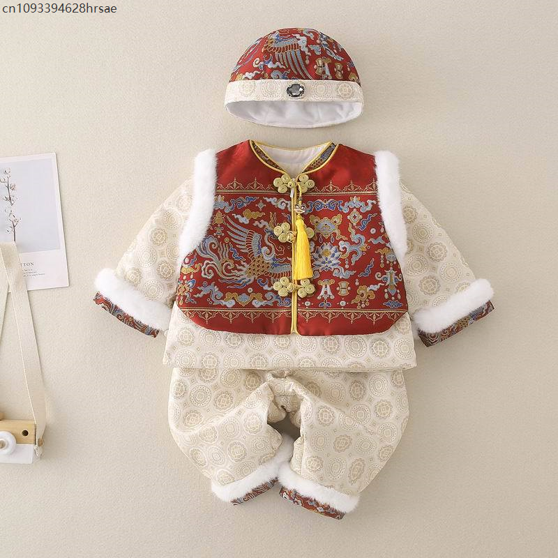 Winter Clothing Europe - Baby Boy New Year Cheongsam Traditional