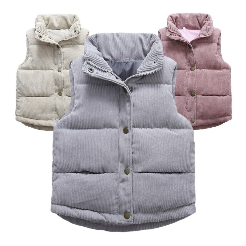 Winter Clothing For Kids - Kids Boys Girls Corduroy Vests Thicken