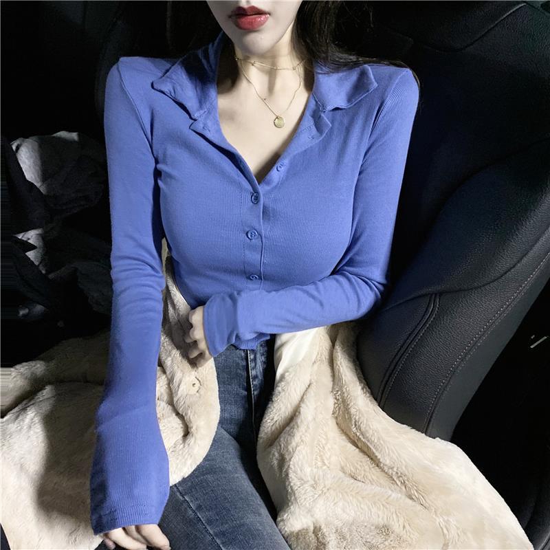 Winter Clothing Trends - Women's Polo 100℅ Cotton Blue Button