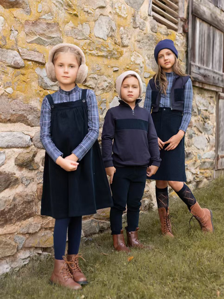 Winter Clothing For Kids - AP 2025 AW corduroy collection navy