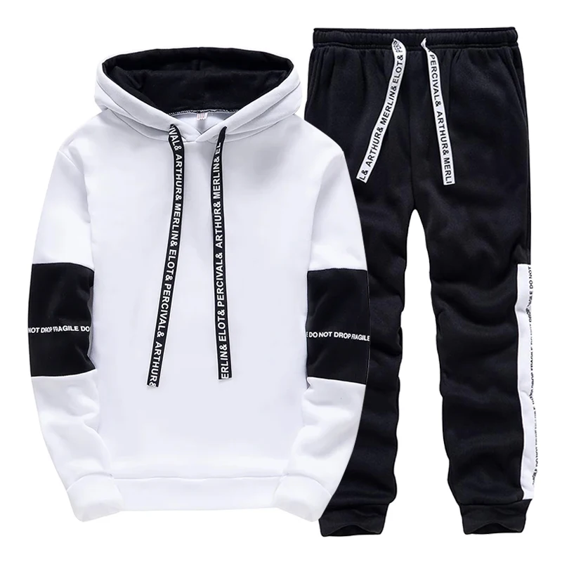Black White Men's Tracksuit Fa - Winter Clothing Pants review and price