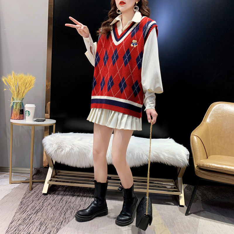 Red Knit Vests for Women Sleev - Winter Clothing Trends review and price