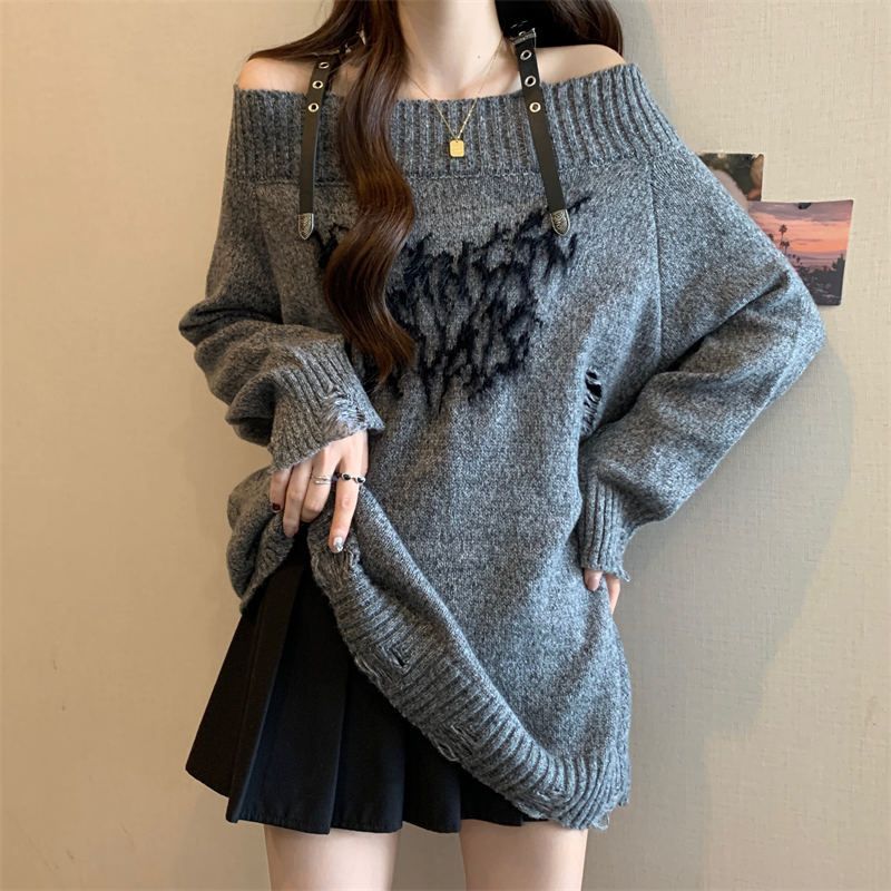 Torn Knitted Sweaters For Wome - Winter Clothing Offer review and price