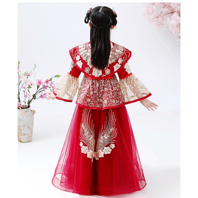 Girls Hanfu Cheongsam Costume  - Winter Clothing For Kids review and price