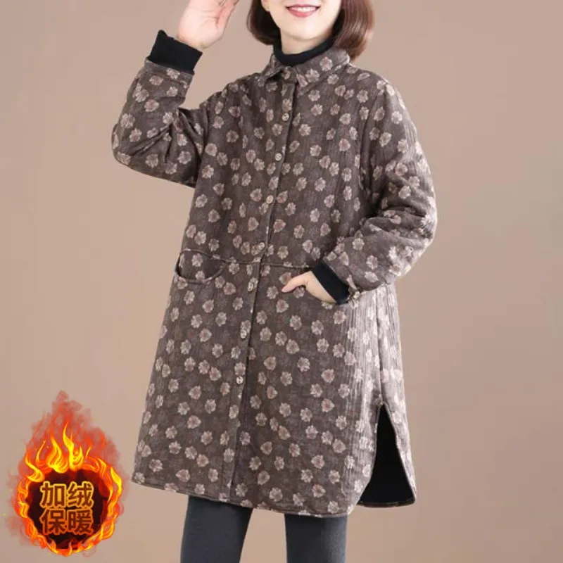 Vintage Floral Print Women Jac - Winter Clothing Trends review and price