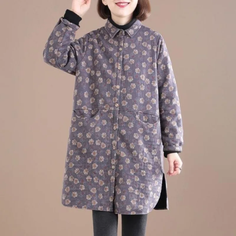 Vintage Floral Print Women Jac - Winter Clothing Trends review and price