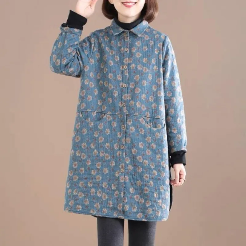 Vintage Floral Print Women Jac - Winter Clothing Trends review and price