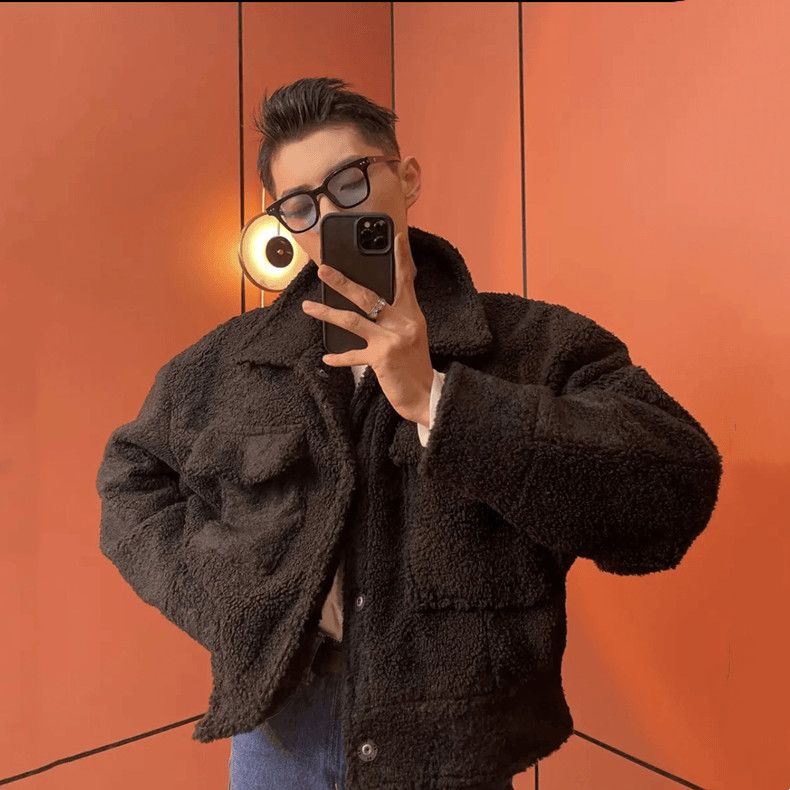 2024 New Men's Lamb Plush Jack - Winter Clothing Trends review and price