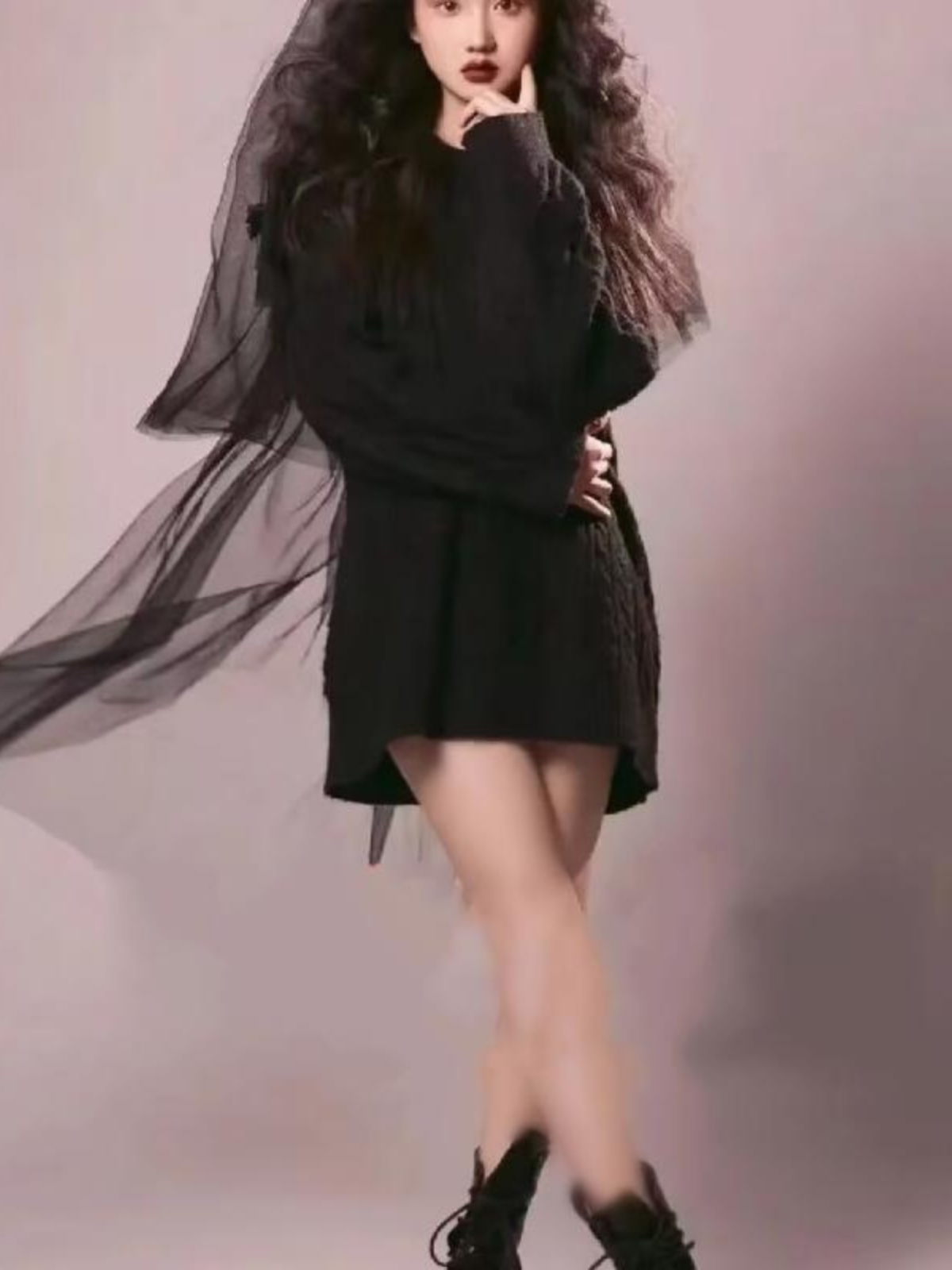 New Fashion Black Sweater Phot - Winter Clothing Photo review and price
