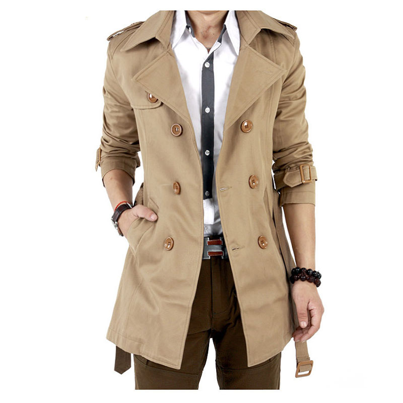 Autumn Spring Trench Coat Men  - Winter Clothing Europe review and price